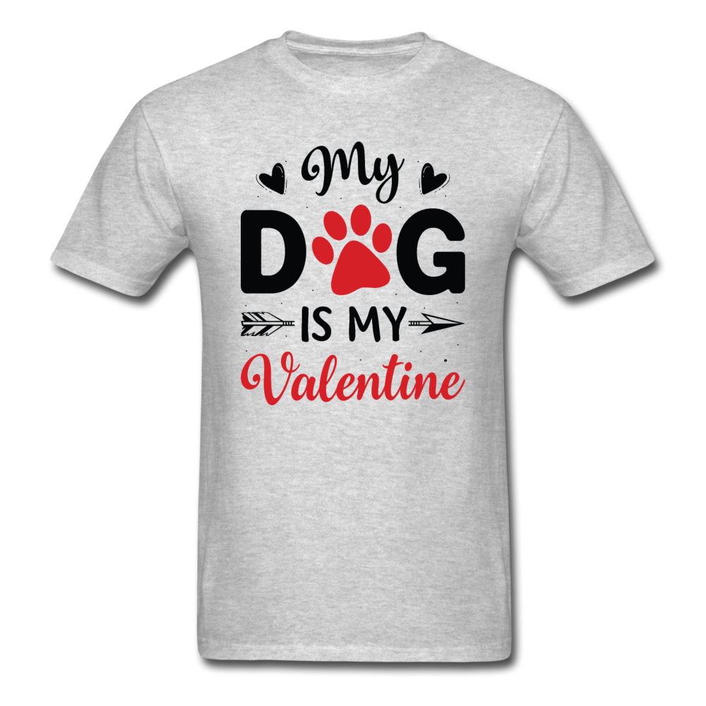 My Dog Is My Valentine v3 - Unisex Classic T-Shirt - heather gray