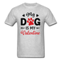 My Dog Is My Valentine v3 - Unisex Classic T-Shirt - heather gray