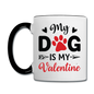 My Dog Is My Valentine v3 - Contrast Coffee Mug - white/black