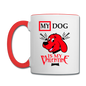 My Dog Is My Valentine v2 - Contrast Coffee Mug - white/red