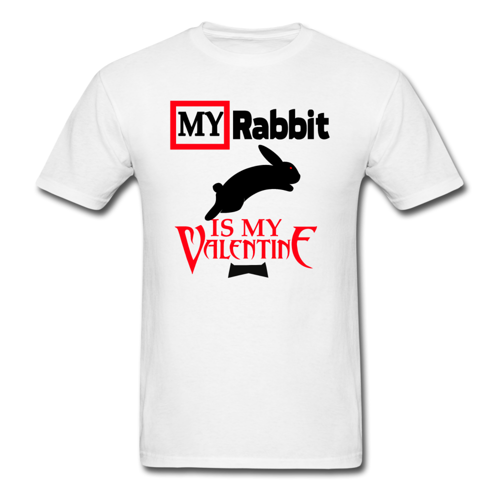 My Rabbit Is My Valentine v1 - Unisex Classic T-Shirt - white