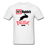 My Rabbit Is My Valentine v1 - Unisex Classic T-Shirt - white