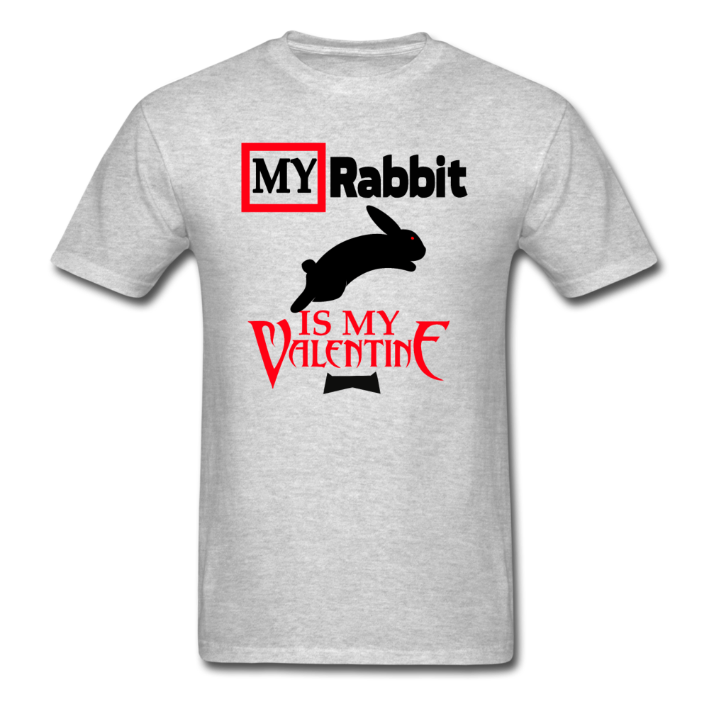 My Rabbit Is My Valentine v1 - Unisex Classic T-Shirt - heather gray