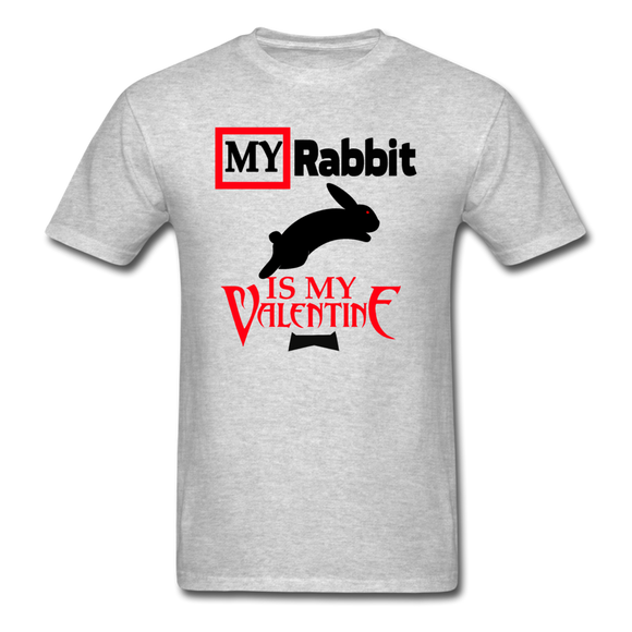My Rabbit Is My Valentine v1 - Unisex Classic T-Shirt - heather gray