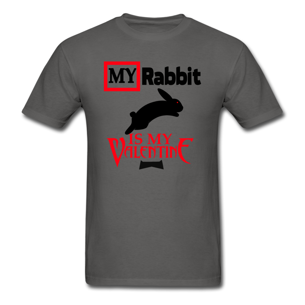 My Rabbit Is My Valentine v1 - Unisex Classic T-Shirt - charcoal