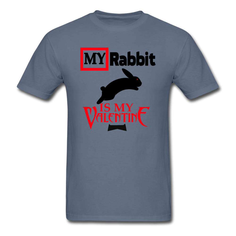 My Rabbit Is My Valentine v1 - Unisex Classic T-Shirt - denim