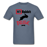 My Rabbit Is My Valentine v1 - Unisex Classic T-Shirt - denim