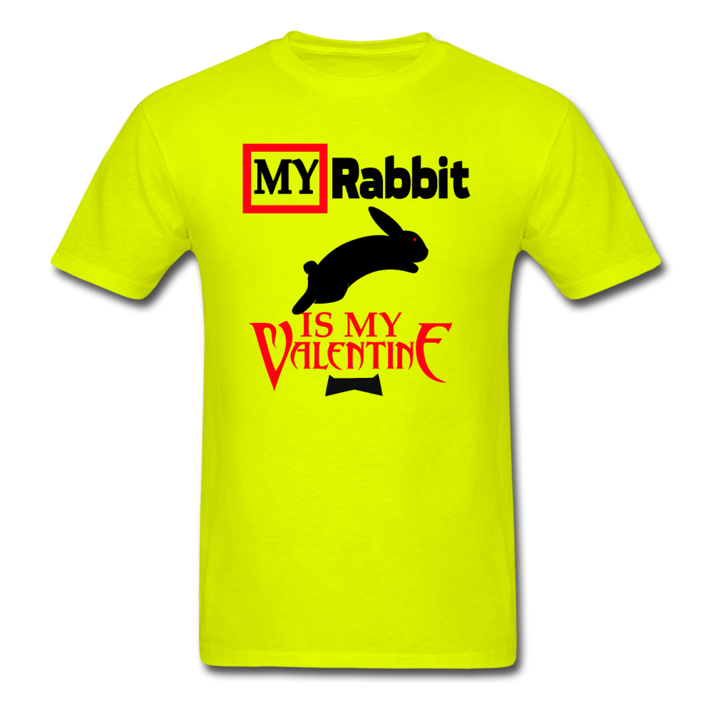 My Rabbit Is My Valentine v1 - Unisex Classic T-Shirt - safety green