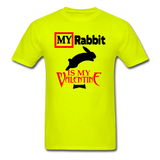My Rabbit Is My Valentine v1 - Unisex Classic T-Shirt - safety green