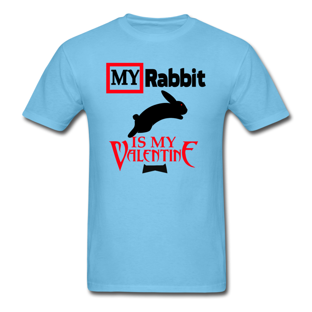 My Rabbit Is My Valentine v1 - Unisex Classic T-Shirt - aquatic blue