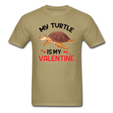 My Turtle Is My Valentine v1 - Unisex Classic T-Shirt - khaki