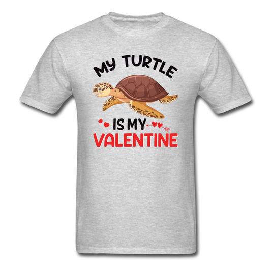 My Turtle Is My Valentine v1 - Unisex Classic T-Shirt - heather gray