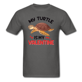 My Turtle Is My Valentine v1 - Unisex Classic T-Shirt - charcoal