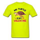 My Turtle Is My Valentine v1 - Unisex Classic T-Shirt - safety green
