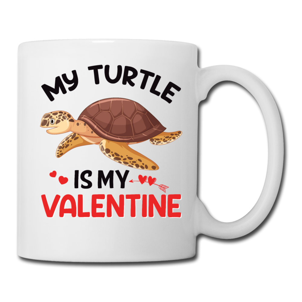 My Turtle Is My Valentine v1 - Coffee/Tea Mug - white