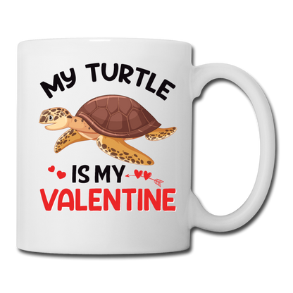 My Turtle Is My Valentine v1 - Coffee/Tea Mug - white