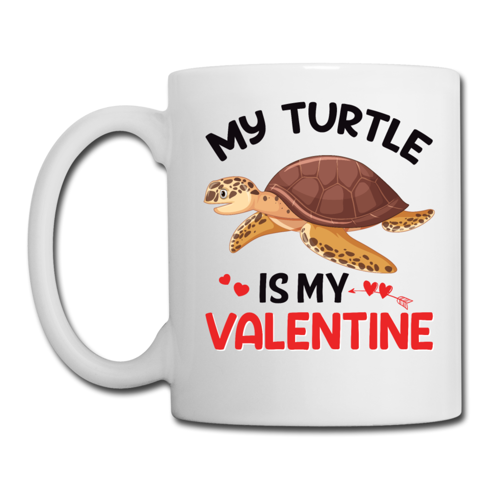 My Turtle Is My Valentine v1 - Coffee/Tea Mug - white