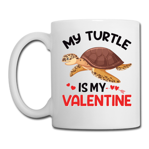 My Turtle Is My Valentine v1 - Coffee/Tea Mug - white
