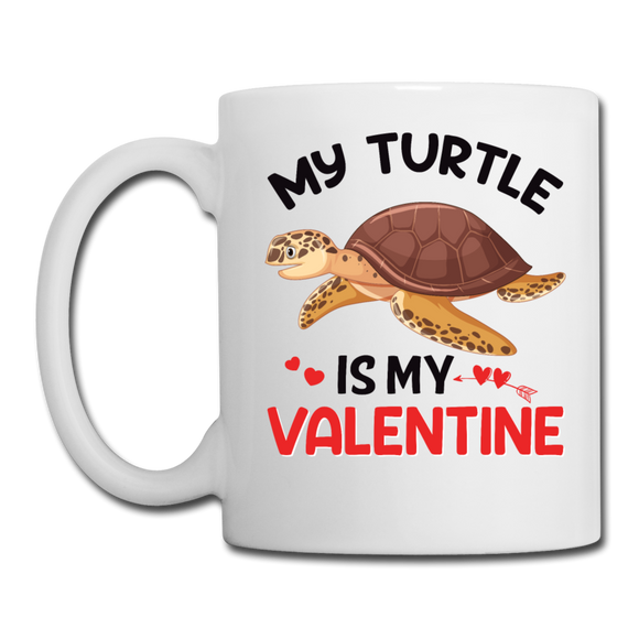 My Turtle Is My Valentine v1 - Coffee/Tea Mug - white