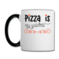 Pizza Is My Valentine v2 - Contrast Coffee Mug - white/black