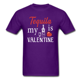 Tequila Is My Valentine v1 - Unisex Classic T-Shirt - purple