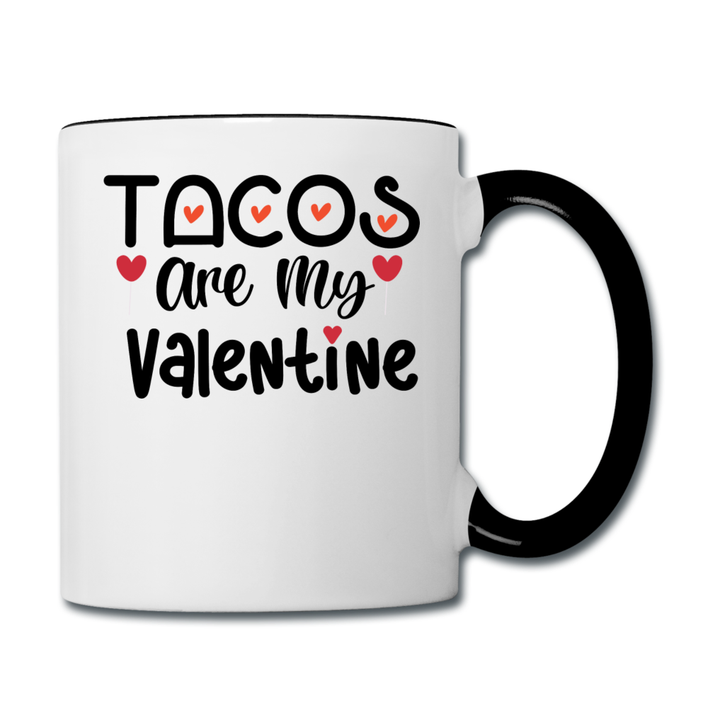 Tacos Are My Valentine v1 - Contrast Coffee Mug - white/black