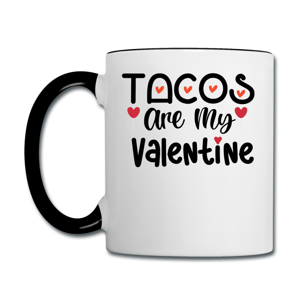 Tacos Are My Valentine v1 - Contrast Coffee Mug - white/black