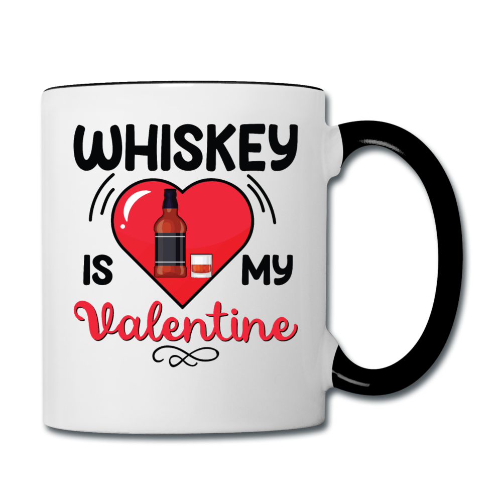 Whiskey Is My Valentine v2 - Contrast Coffee Mug - white/black