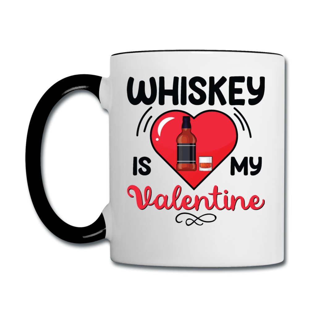 Whiskey Is My Valentine v2 - Contrast Coffee Mug - white/black