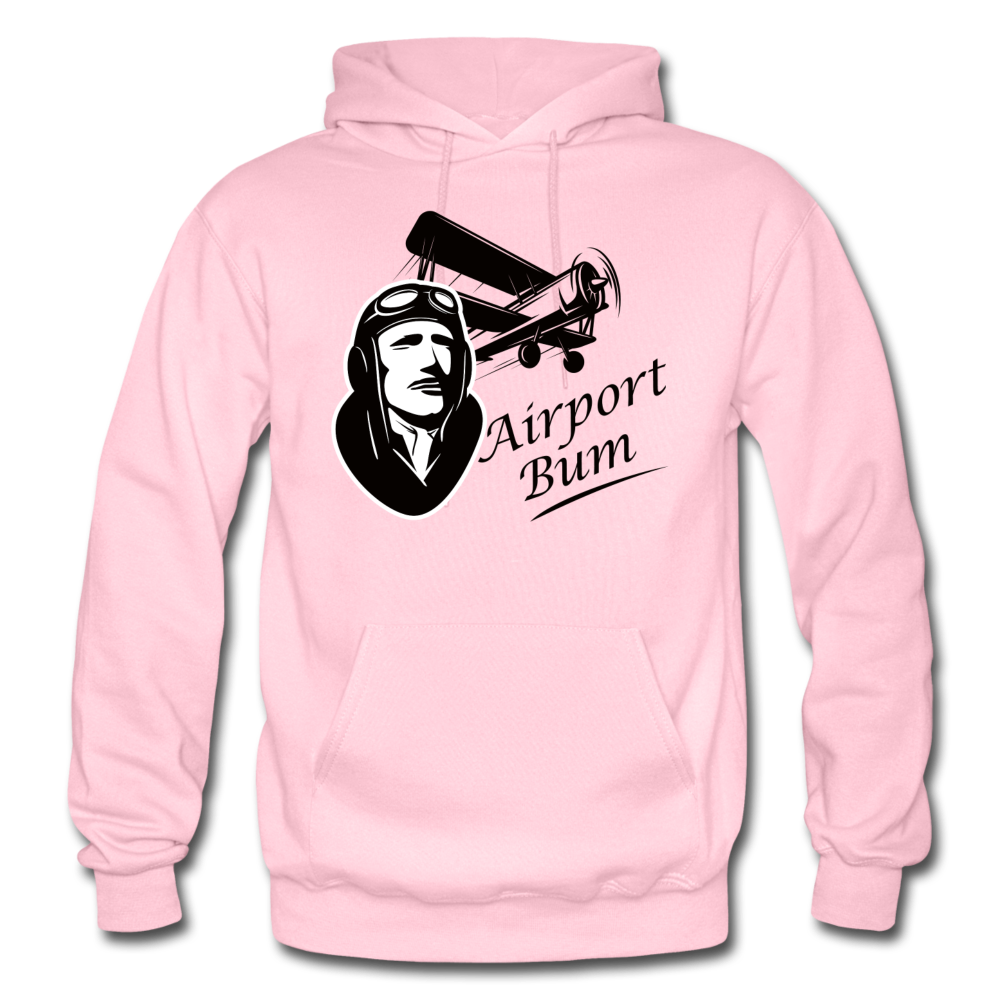 Airport Bum - Gildan Heavy Blend Adult Hoodie - light pink