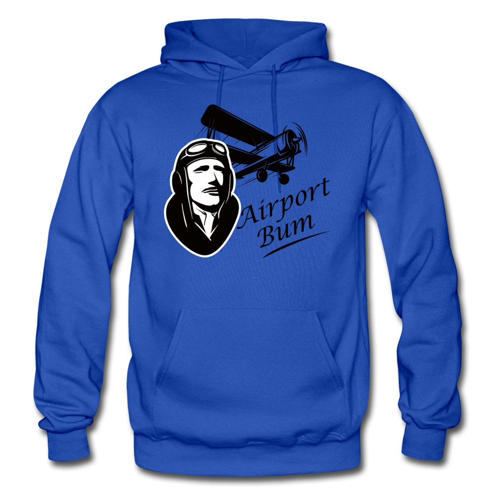 Airport Bum - Gildan Heavy Blend Adult Hoodie - royal blue