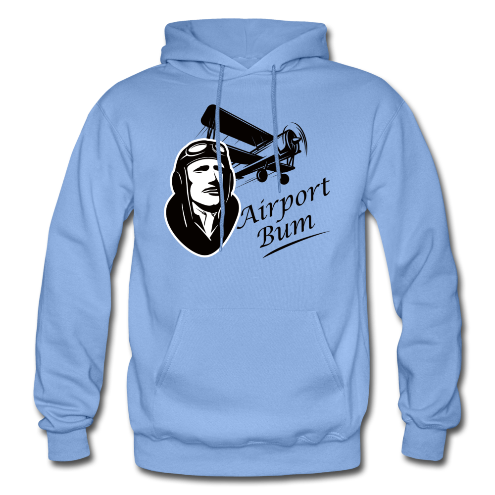 Airport Bum - Gildan Heavy Blend Adult Hoodie - carolina blue