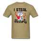 I Steal Hearts v1 - Unisex Classic T-Shirt - khaki