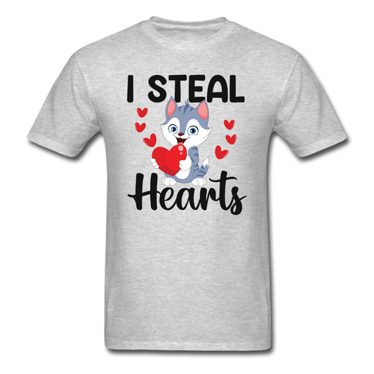 I Steal Hearts v1 - Unisex Classic T-Shirt - heather gray