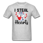 I Steal Hearts v1 - Unisex Classic T-Shirt - heather gray