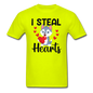 I Steal Hearts v1 - Unisex Classic T-Shirt - safety green