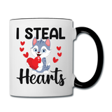 I Steal Hearts v1 - Contrast Coffee Mug - white/black