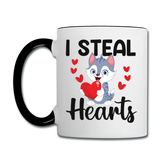 I Steal Hearts v1 - Contrast Coffee Mug - white/black