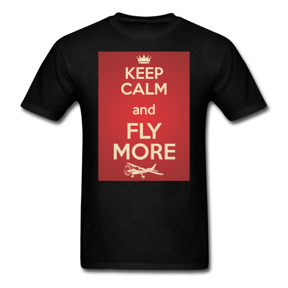 Keep Calm And Fly More - Red - Unisex Classic T-Shirt - black