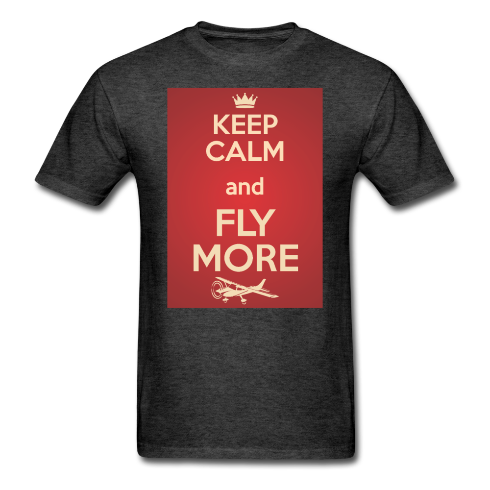 Keep Calm And Fly More - Red - Unisex Classic T-Shirt - heather black