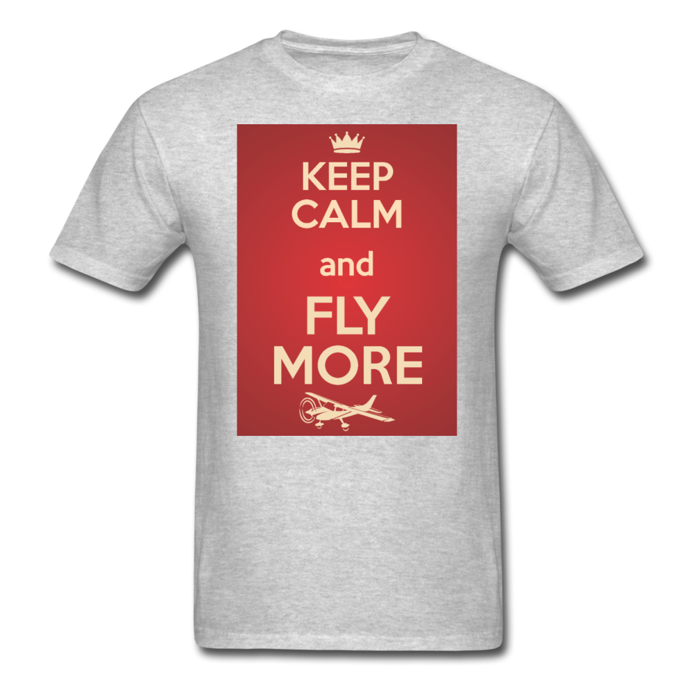 Keep Calm And Fly More - Red - Unisex Classic T-Shirt - heather gray