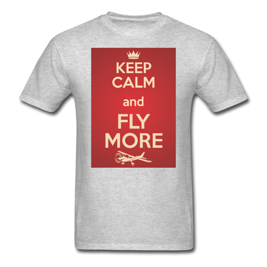 Keep Calm And Fly More - Red - Unisex Classic T-Shirt - heather gray