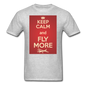 Keep Calm And Fly More - Red - Unisex Classic T-Shirt - heather gray