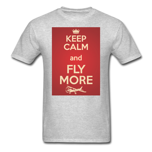 Keep Calm And Fly More - Red - Unisex Classic T-Shirt - heather gray