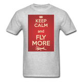 Keep Calm And Fly More - Red - Unisex Classic T-Shirt - heather gray