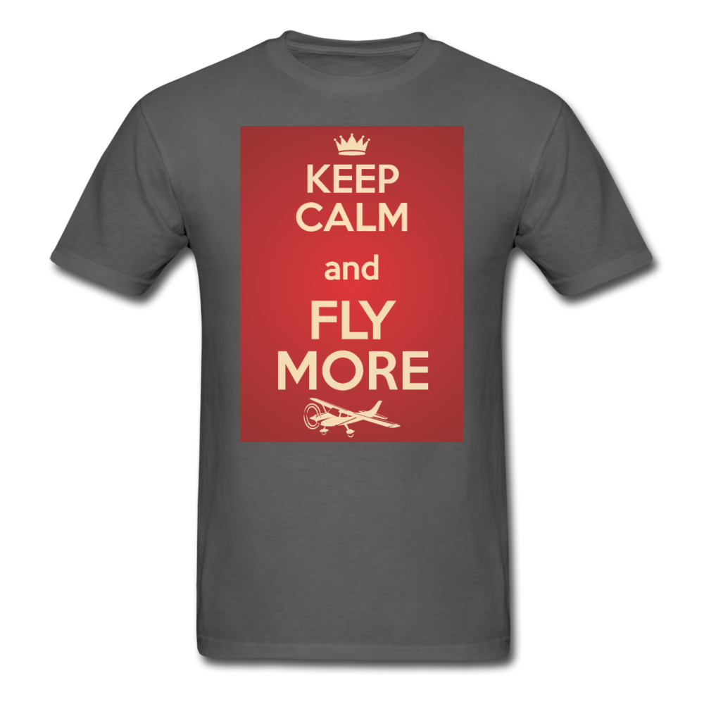 Keep Calm And Fly More - Red - Unisex Classic T-Shirt - charcoal