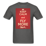 Keep Calm And Fly More - Red - Unisex Classic T-Shirt - charcoal