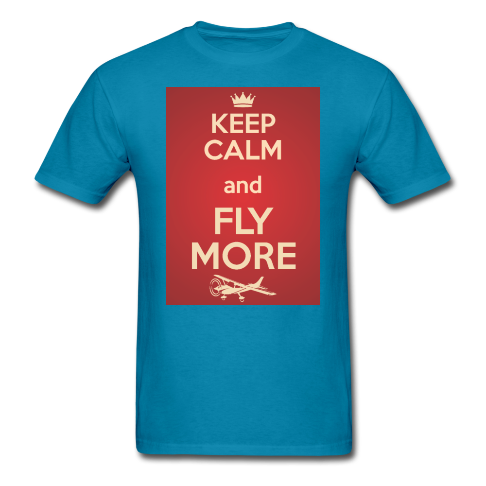 Keep Calm And Fly More - Red - Unisex Classic T-Shirt - turquoise