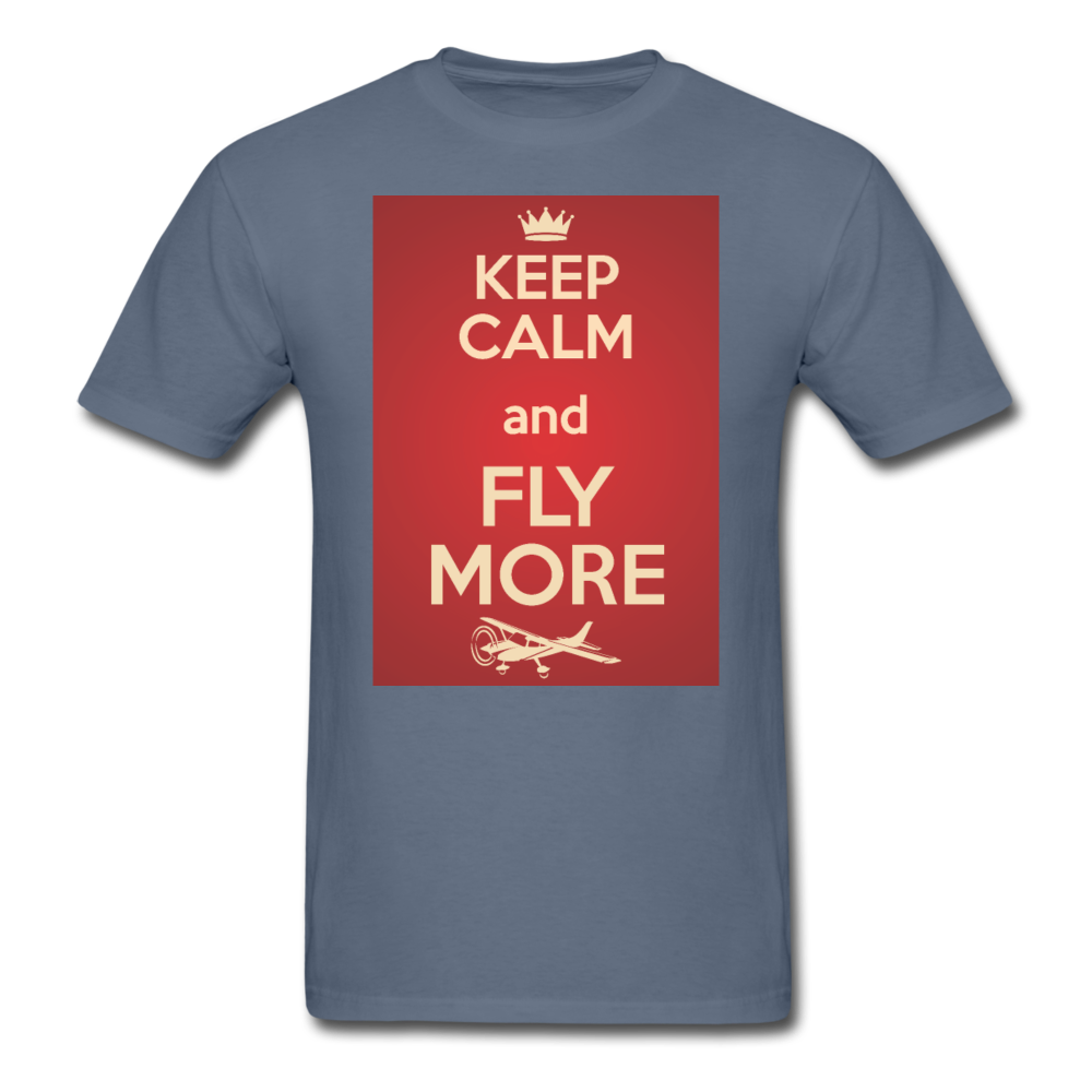 Keep Calm And Fly More - Red - Unisex Classic T-Shirt - denim