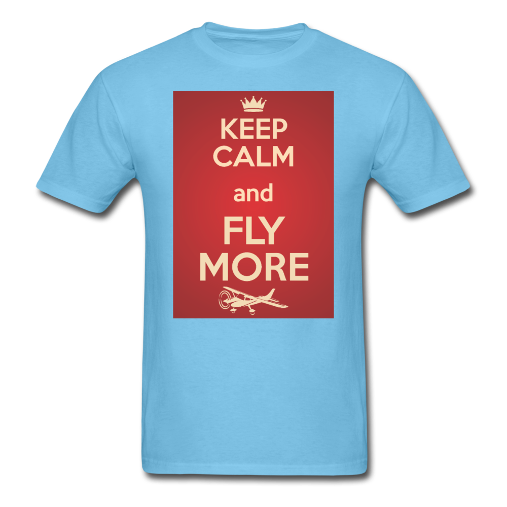 Keep Calm And Fly More - Red - Unisex Classic T-Shirt - aquatic blue